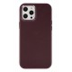 Newface iPhone 12 Pro Max Kılıf Asya Deri Silikon - Mürdüm Newface iPhone 12 Pro Max Kılıf Asya Deri Silikon - Mürdüm