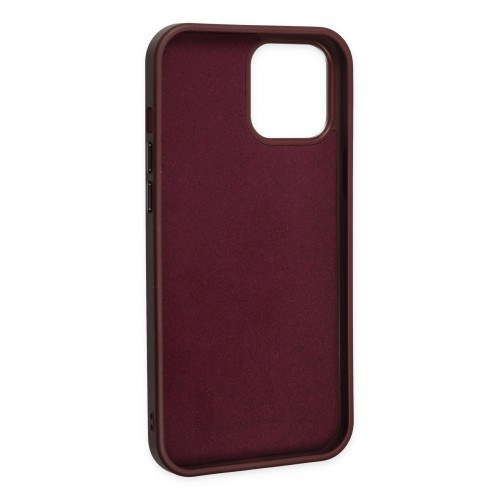 Newface iPhone 12 Pro Max Kılıf Asya Deri Silikon - Mürdüm Newface iPhone 12 Pro Max Kılıf Asya Deri Silikon - Mürdüm