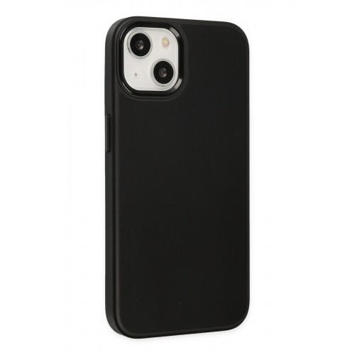 Newface iPhone 13 Kılıf Asya Deri Silikon - Siyah Newface iPhone 13 Kılıf Asya Deri Silikon - Siyah