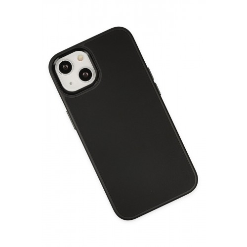 Newface iPhone 13 Kılıf Asya Deri Silikon - Siyah Newface iPhone 13 Kılıf Asya Deri Silikon - Siyah