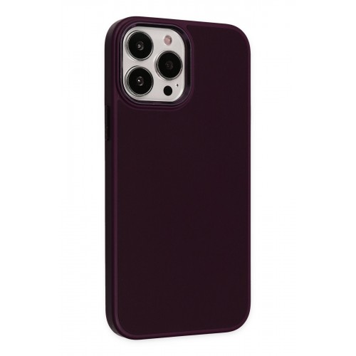 Newface iPhone 13 Pro Kılıf Asya Deri Silikon - Mürdüm Newface iPhone 13 Pro Kılıf Asya Deri Silikon - Mürdüm