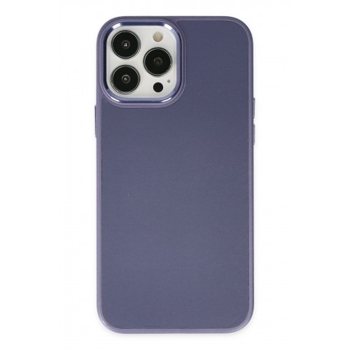 Newface iPhone 13 Pro Kılıf Asya Deri Silikon - Mor