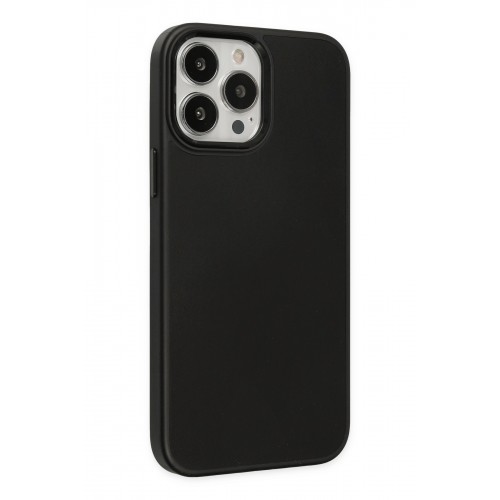 Newface iPhone 13 Pro Max Kılıf Asya Deri Silikon - Siyah Newface iPhone 13 Pro Max Kılıf Asya Deri Silikon - Siyah