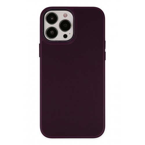 Newface iPhone 13 Pro Max Kılıf Asya Deri Silikon - Mürdüm Newface iPhone 13 Pro Max Kılıf Asya Deri Silikon - Mürdüm