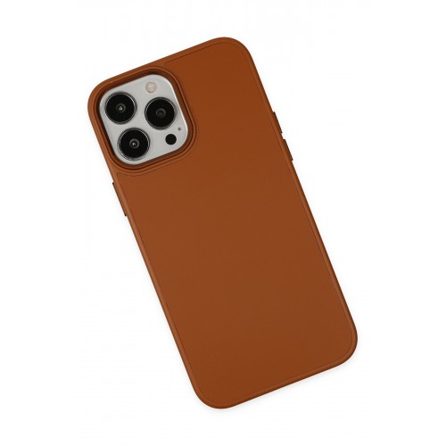 Newface iPhone 13 Pro Max Kılıf Asya Deri Silikon - Kahverengi Newface iPhone 13 Pro Max Kılıf Asya Deri Silikon - Kahverengi
