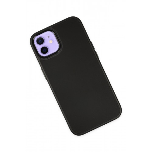 Newface iPhone 12 Kılıf Asya Deri Silikon - Siyah Newface iPhone 12 Kılıf Asya Deri Silikon - Siyah