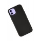 Newface iPhone 12 Kılıf Asya Deri Silikon - Siyah Newface iPhone 12 Kılıf Asya Deri Silikon - Siyah