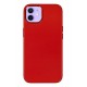 Newface iPhone 12 Kılıf Asya Deri Silikon - Kırmızı Newface iPhone 12 Kılıf Asya Deri Silikon - Kırmızı