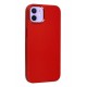 Newface iPhone 12 Kılıf Asya Deri Silikon - Kırmızı Newface iPhone 12 Kılıf Asya Deri Silikon - Kırmızı