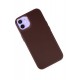 Newface iPhone 12 Kılıf Asya Deri Silikon - Mürdüm Newface iPhone 12 Kılıf Asya Deri Silikon - Mürdüm