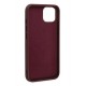 Newface iPhone 12 Kılıf Asya Deri Silikon - Mürdüm Newface iPhone 12 Kılıf Asya Deri Silikon - Mürdüm