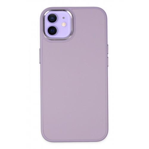 Newface iPhone 12 Kılıf Asya Deri Silikon - Lila Newface iPhone 12 Kılıf Asya Deri Silikon - Lila