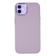 Newface iPhone 12 Kılıf Asya Deri Silikon - Lila Newface iPhone 12 Kılıf Asya Deri Silikon - Lila