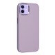 Newface iPhone 12 Kılıf Asya Deri Silikon - Lila Newface iPhone 12 Kılıf Asya Deri Silikon - Lila