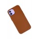 Newface iPhone 12 Kılıf Asya Deri Silikon - Kahverengi Newface iPhone 12 Kılıf Asya Deri Silikon - Kahverengi