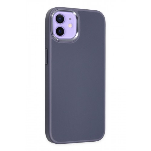 Newface iPhone 12 Kılıf Asya Deri Silikon - Mor Newface iPhone 12 Kılıf Asya Deri Silikon - Mor