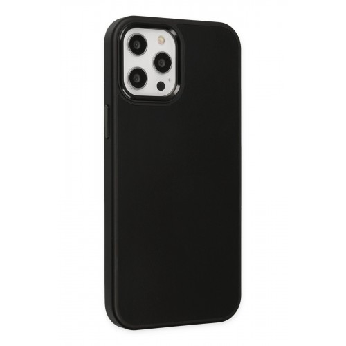 Newface iPhone 12 Pro Kılıf Asya Deri Silikon - Siyah Newface iPhone 12 Pro Kılıf Asya Deri Silikon - Siyah
