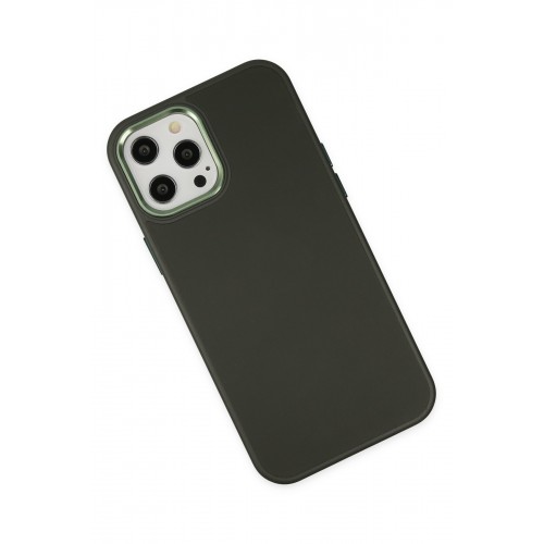 Newface iPhone 12 Pro Kılıf Asya Deri Silikon - Koyu Yeşil Newface iPhone 12 Pro Kılıf Asya Deri Silikon - Koyu Yeşil