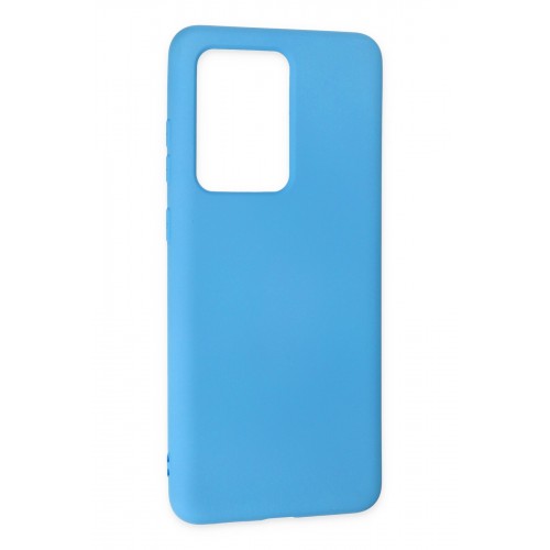 Newface Samsung Galaxy S20 Ultra Kılıf Nano içi Kadife Silikon - Mavi Newface Samsung Galaxy S20 Ultra Kılıf Nano içi Kadife Silikon - Mavi
