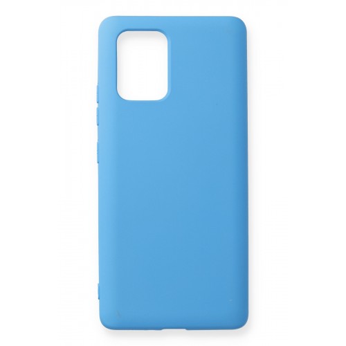 Newface Samsung Galaxy A91 / S10 Lite Kılıf Nano içi Kadife Silikon - Mavi Newface Samsung Galaxy A91 / S10 Lite Kılıf Nano içi Kadife Silikon - Mavi