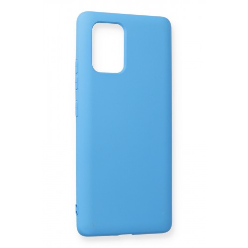 Newface Samsung Galaxy A91 / S10 Lite Kılıf Nano içi Kadife Silikon - Mavi Newface Samsung Galaxy A91 / S10 Lite Kılıf Nano içi Kadife Silikon - Mavi