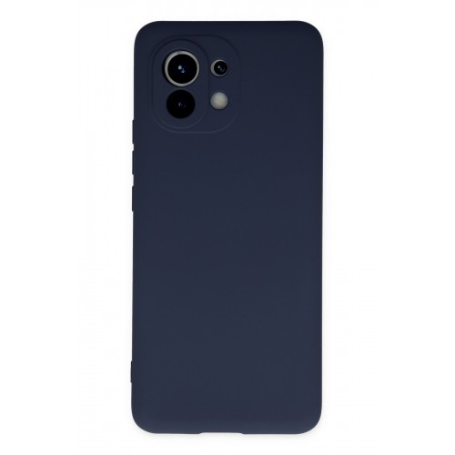 Newface Xiaomi Mi 11 Kılıf Nano içi Kadife Silikon - Lacivert Newface Xiaomi Mi 11 Kılıf Nano içi Kadife Silikon - Lacivert