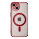 Newface iPhone 14 Plus Kılıf Magneticsafe Lazer Silikon - Kırmızı Newface iPhone 14 Plus Kılıf Magneticsafe Lazer Silikon - Kırmızı