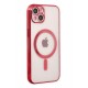Newface iPhone 14 Plus Kılıf Magneticsafe Lazer Silikon - Kırmızı Newface iPhone 14 Plus Kılıf Magneticsafe Lazer Silikon - Kırmızı