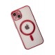 Newface iPhone 14 Plus Kılıf Magneticsafe Lazer Silikon - Kırmızı Newface iPhone 14 Plus Kılıf Magneticsafe Lazer Silikon - Kırmızı