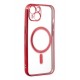 Newface iPhone 14 Plus Kılıf Magneticsafe Lazer Silikon - Kırmızı Newface iPhone 14 Plus Kılıf Magneticsafe Lazer Silikon - Kırmızı