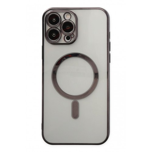 Newface iPhone 14 Pro Max Kılıf Magneticsafe Lazer Silikon - Siyah Newface iPhone 14 Pro Max Kılıf Magneticsafe Lazer Silikon - Siyah