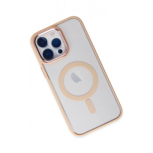 Newface iPhone 14 Pro Max Kılıf Room Magneticsafe Silikon - Pudra Newface iPhone 14 Pro Max Kılıf Room Magneticsafe Silikon - Pudra