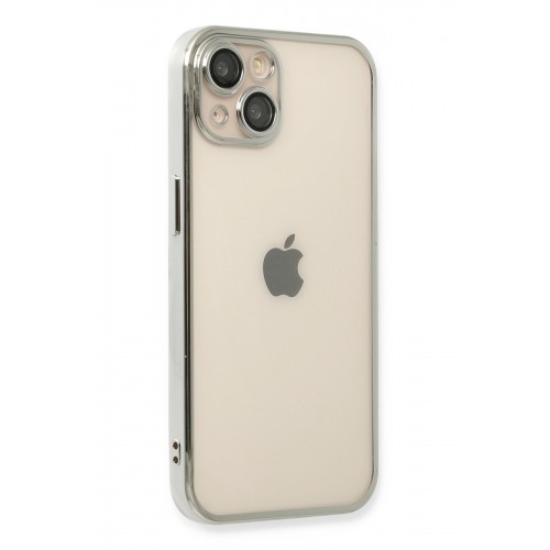Newface iPhone 14 Kılıf Razer Lensli Silikon - Gümüş Newface iPhone 14 Kılıf Razer Lensli Silikon - Gümüş