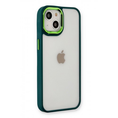 Newface iPhone 14 Plus Kılıf Dora Kapak - Haki Yeşil