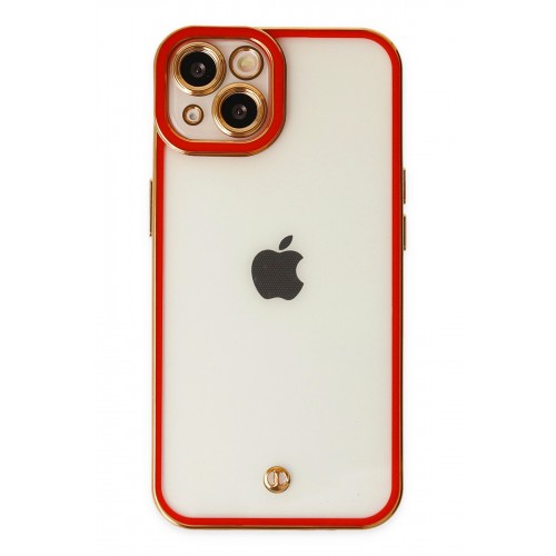 Newface iPhone 14 Kılıf Liva Lens Silikon - Kırmızı Newface iPhone 14 Kılıf Liva Lens Silikon - Kırmızı