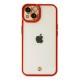 Newface iPhone 14 Kılıf Liva Lens Silikon - Kırmızı Newface iPhone 14 Kılıf Liva Lens Silikon - Kırmızı