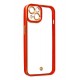 Newface iPhone 14 Kılıf Liva Lens Silikon - Kırmızı Newface iPhone 14 Kılıf Liva Lens Silikon - Kırmızı