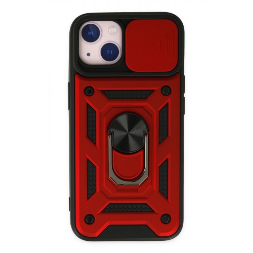 Newface iPhone 14 Kılıf Pars Lens Yüzüklü Silikon - Kırmızı Newface iPhone 14 Kılıf Pars Lens Yüzüklü Silikon - Kırmızı