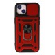 Newface iPhone 14 Kılıf Pars Lens Yüzüklü Silikon - Kırmızı Newface iPhone 14 Kılıf Pars Lens Yüzüklü Silikon - Kırmızı