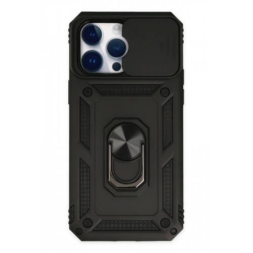 Newface iPhone 14 Pro Kılıf Pars Lens Yüzüklü Silikon - Siyah Newface iPhone 14 Pro Kılıf Pars Lens Yüzüklü Silikon - Siyah