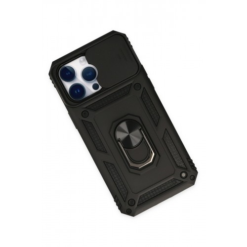 Newface iPhone 14 Pro Kılıf Pars Lens Yüzüklü Silikon - Siyah Newface iPhone 14 Pro Kılıf Pars Lens Yüzüklü Silikon - Siyah