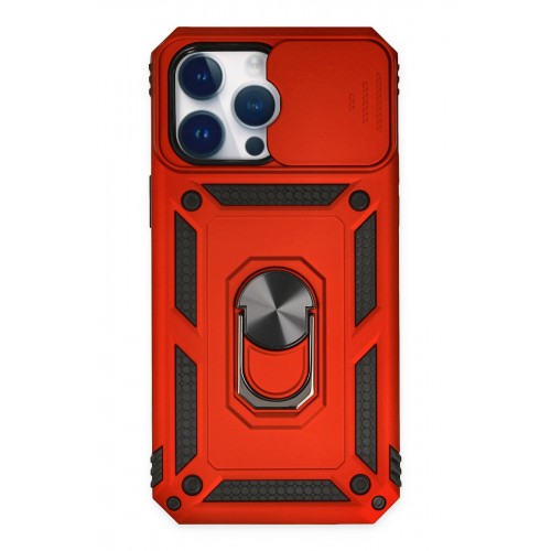Newface iPhone 14 Pro Kılıf Pars Lens Yüzüklü Silikon - Kırmızı Newface iPhone 14 Pro Kılıf Pars Lens Yüzüklü Silikon - Kırmızı