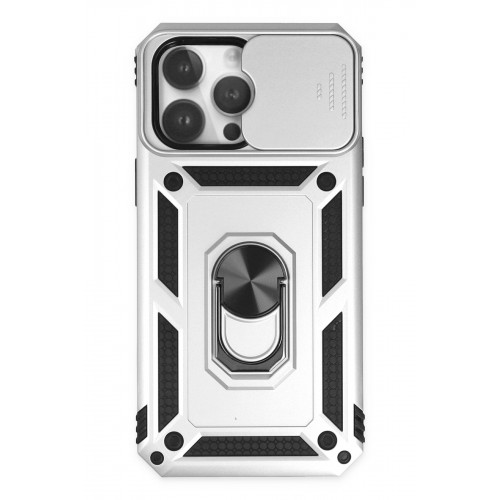 Newface iPhone 14 Pro Kılıf Pars Lens Yüzüklü Silikon - Gümüş Newface iPhone 14 Pro Kılıf Pars Lens Yüzüklü Silikon - Gümüş