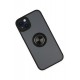 Newface iPhone 14 Kılıf Montreal Yüzüklü Silikon Kapak - Siyah Newface iPhone 14 Kılıf Montreal Yüzüklü Silikon Kapak - Siyah