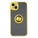 Newface iPhone 14 Kılıf Montreal Yüzüklü Silikon Kapak - Sarı Newface iPhone 14 Kılıf Montreal Yüzüklü Silikon Kapak - Sarı