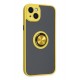 Newface iPhone 14 Kılıf Montreal Yüzüklü Silikon Kapak - Sarı Newface iPhone 14 Kılıf Montreal Yüzüklü Silikon Kapak - Sarı