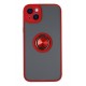 Newface iPhone 14 Kılıf Montreal Yüzüklü Silikon Kapak - Kırmızı Newface iPhone 14 Kılıf Montreal Yüzüklü Silikon Kapak - Kırmızı