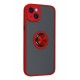Newface iPhone 14 Kılıf Montreal Yüzüklü Silikon Kapak - Kırmızı Newface iPhone 14 Kılıf Montreal Yüzüklü Silikon Kapak - Kırmızı