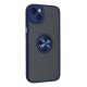 Newface iPhone 14 Kılıf Montreal Yüzüklü Silikon Kapak - Lacivert Newface iPhone 14 Kılıf Montreal Yüzüklü Silikon Kapak - Lacivert