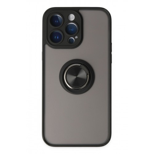 Newface iPhone 14 Pro Kılıf Montreal Yüzüklü Silikon Kapak - Siyah Newface iPhone 14 Pro Kılıf Montreal Yüzüklü Silikon Kapak - Siyah